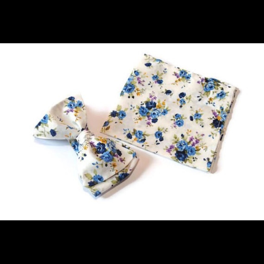 Floral bow ties & matching pocket squares!